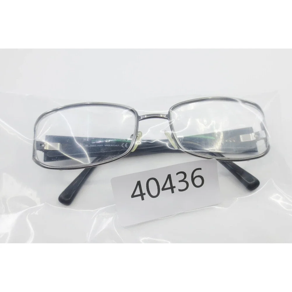 Giorgio Armani GA 480 EOA Gunmetal Rectangular Eyeglasses Frames Italy 54-18-130
